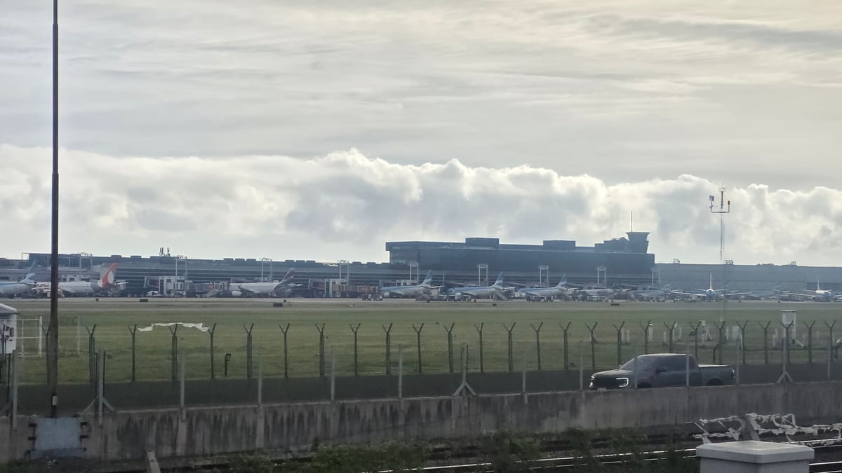 Vista aérea del Aeroparque Jorge Newbery