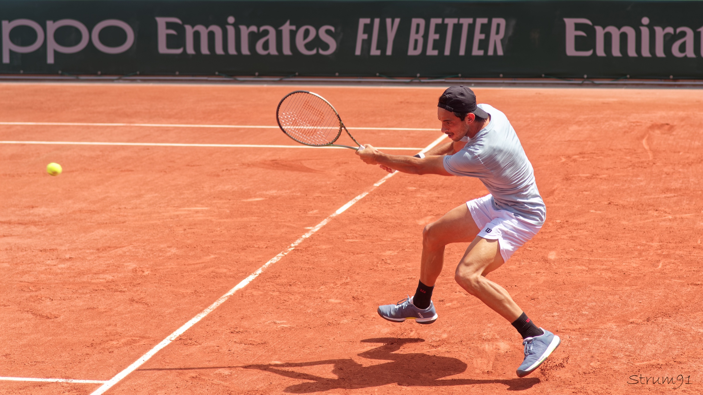 Thiago Tirante durante un partido de tenis
