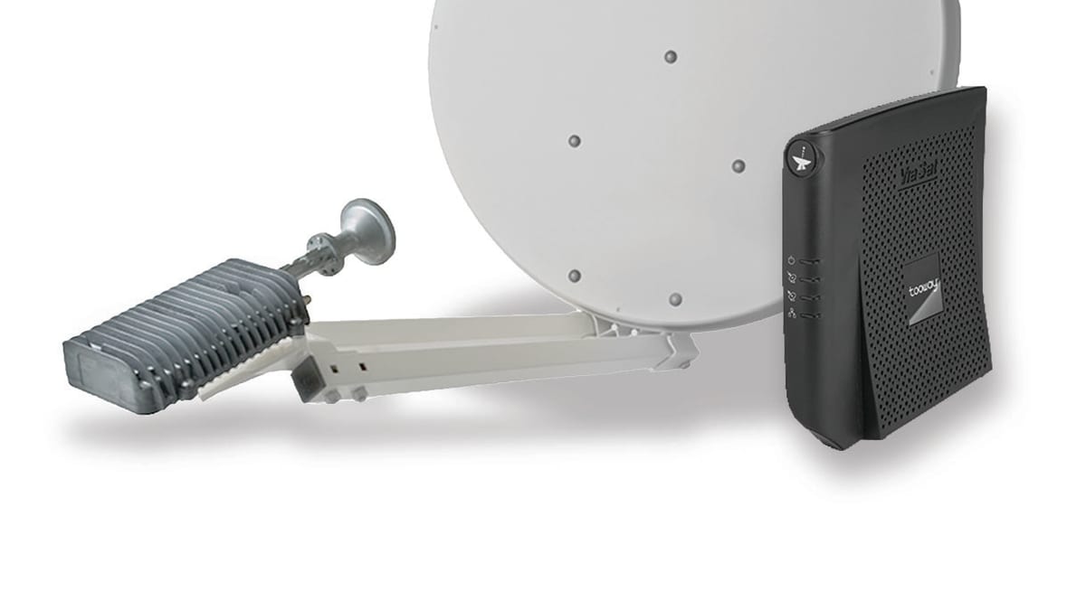 Antena terrestre utilizada para comunicaciones por el satélite KA-SAT