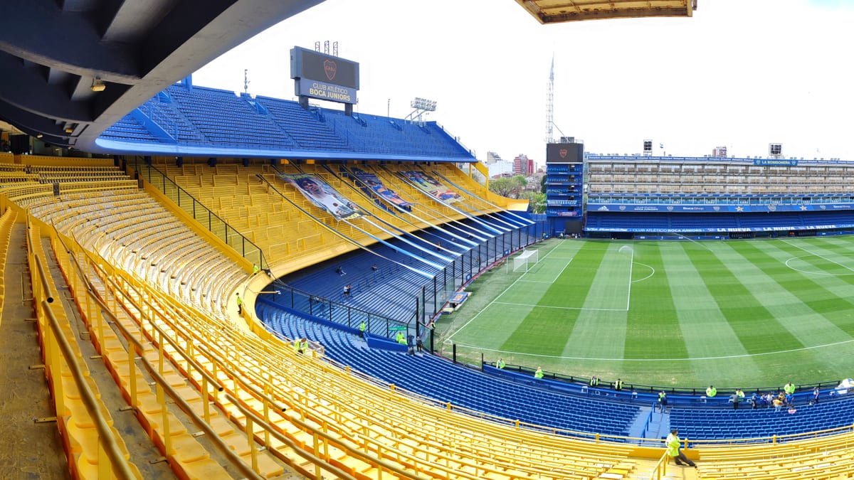 Vista panorámica de La Bombonera, estadio de Boca Juniors