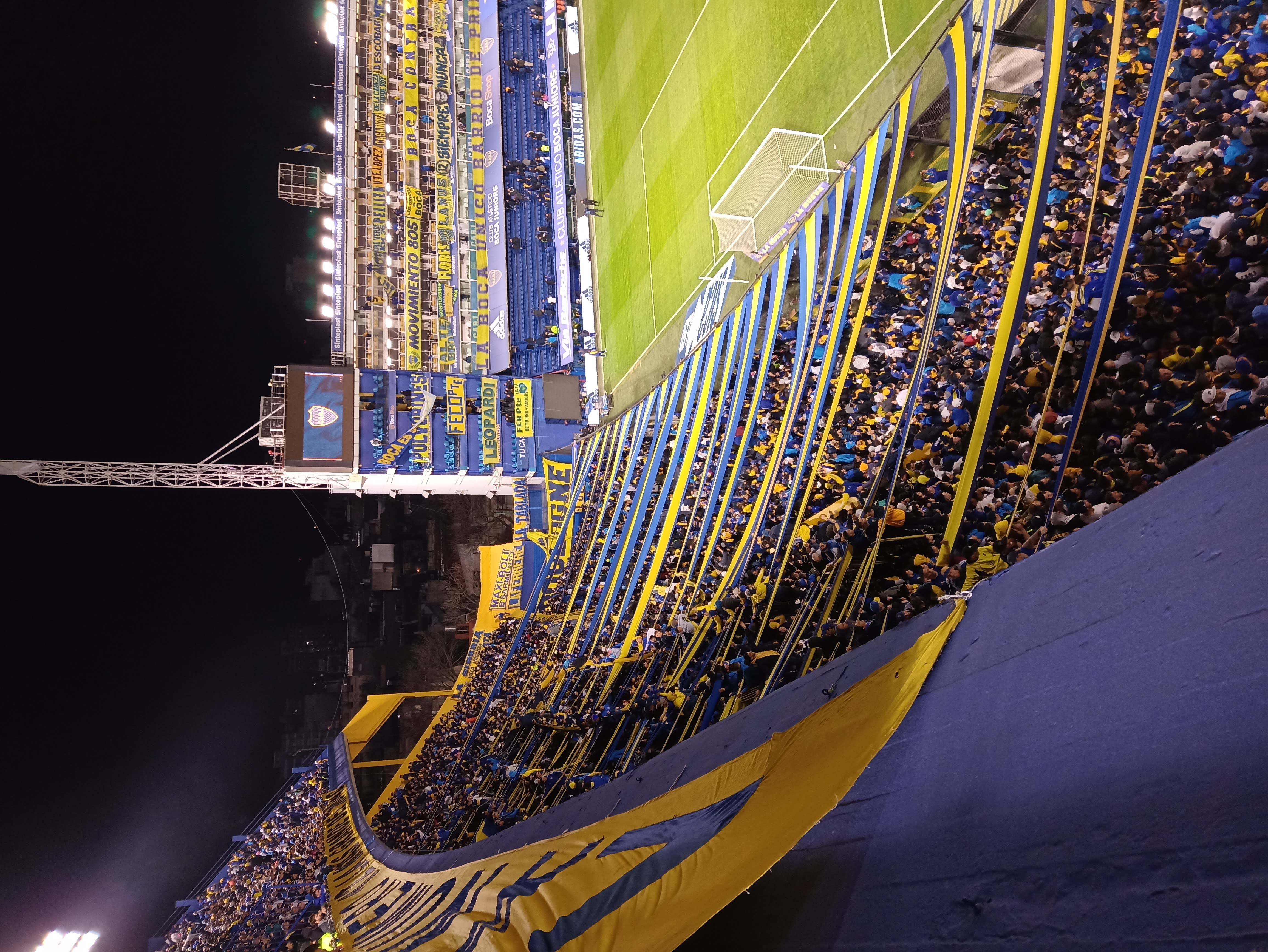 Vista de las tribunas de La Bombonera