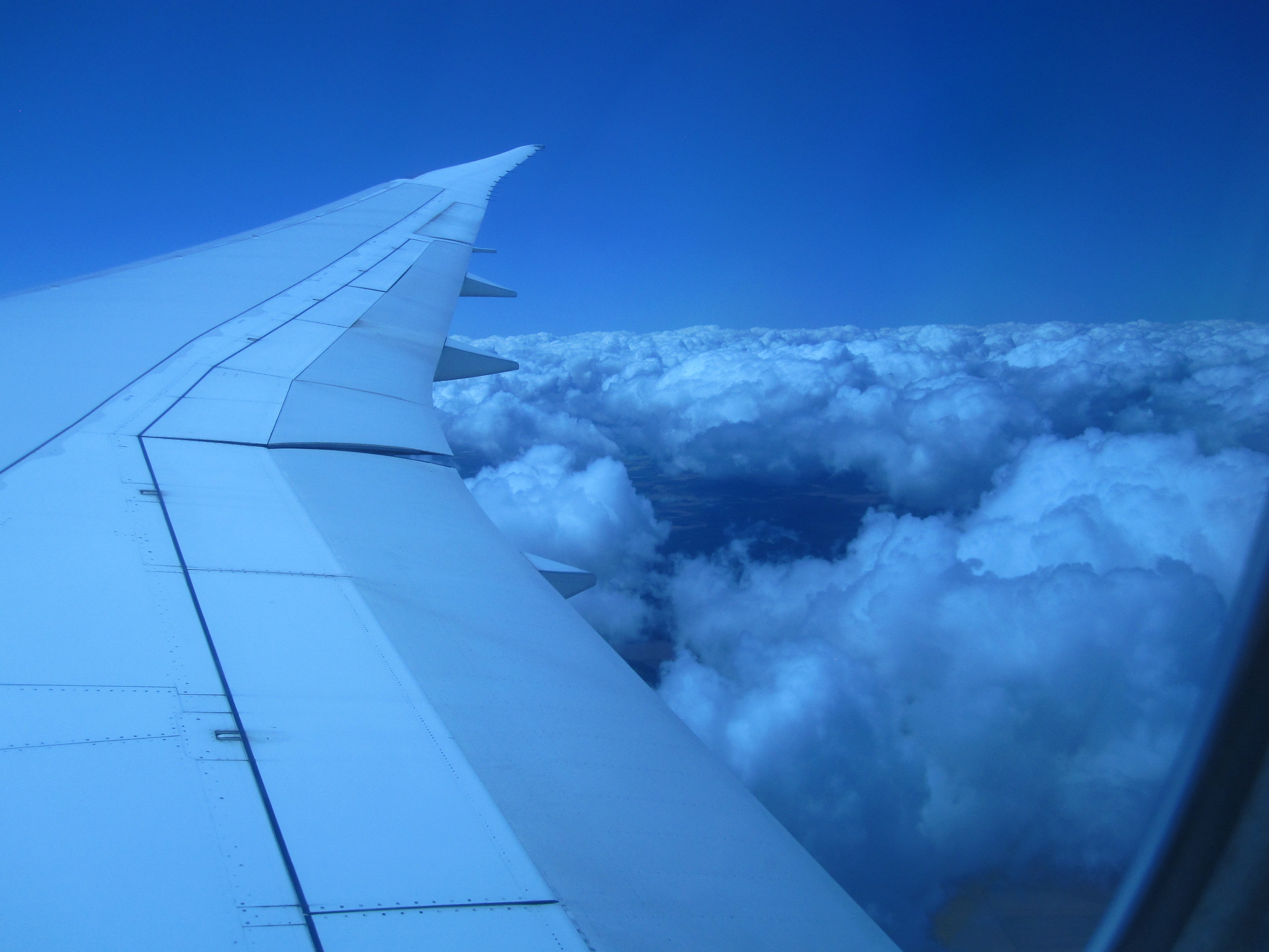 Ala de un Boeing 787 en vuelo