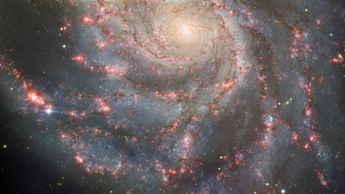 Galaxia espiral M101 observada con detalle