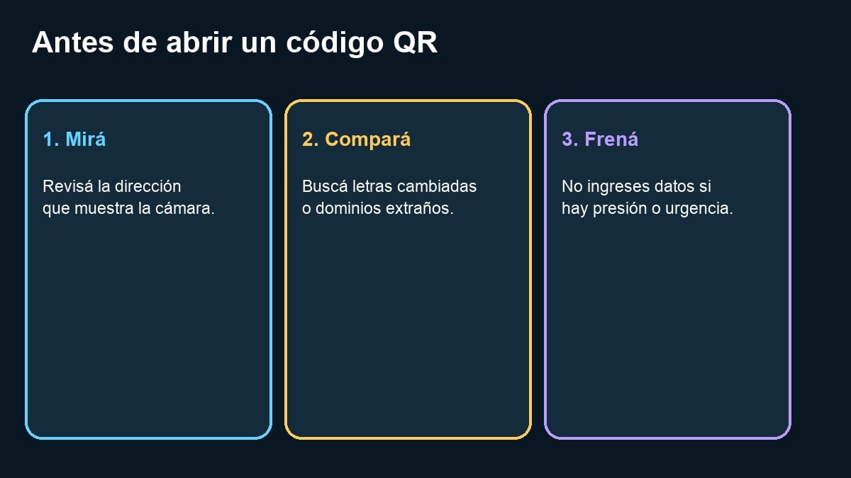 Tres pasos para revisar un código QR antes de abrir el enlace