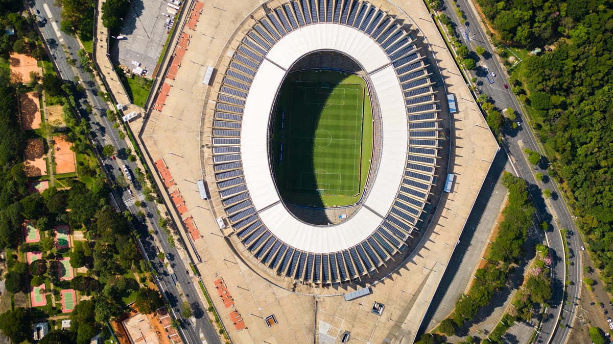 Vista exterior del estadio Mineirão de Belo Horizonte