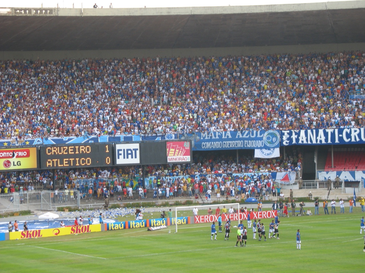 Tribunas del Mineirão durante un partido de Cruzeiro