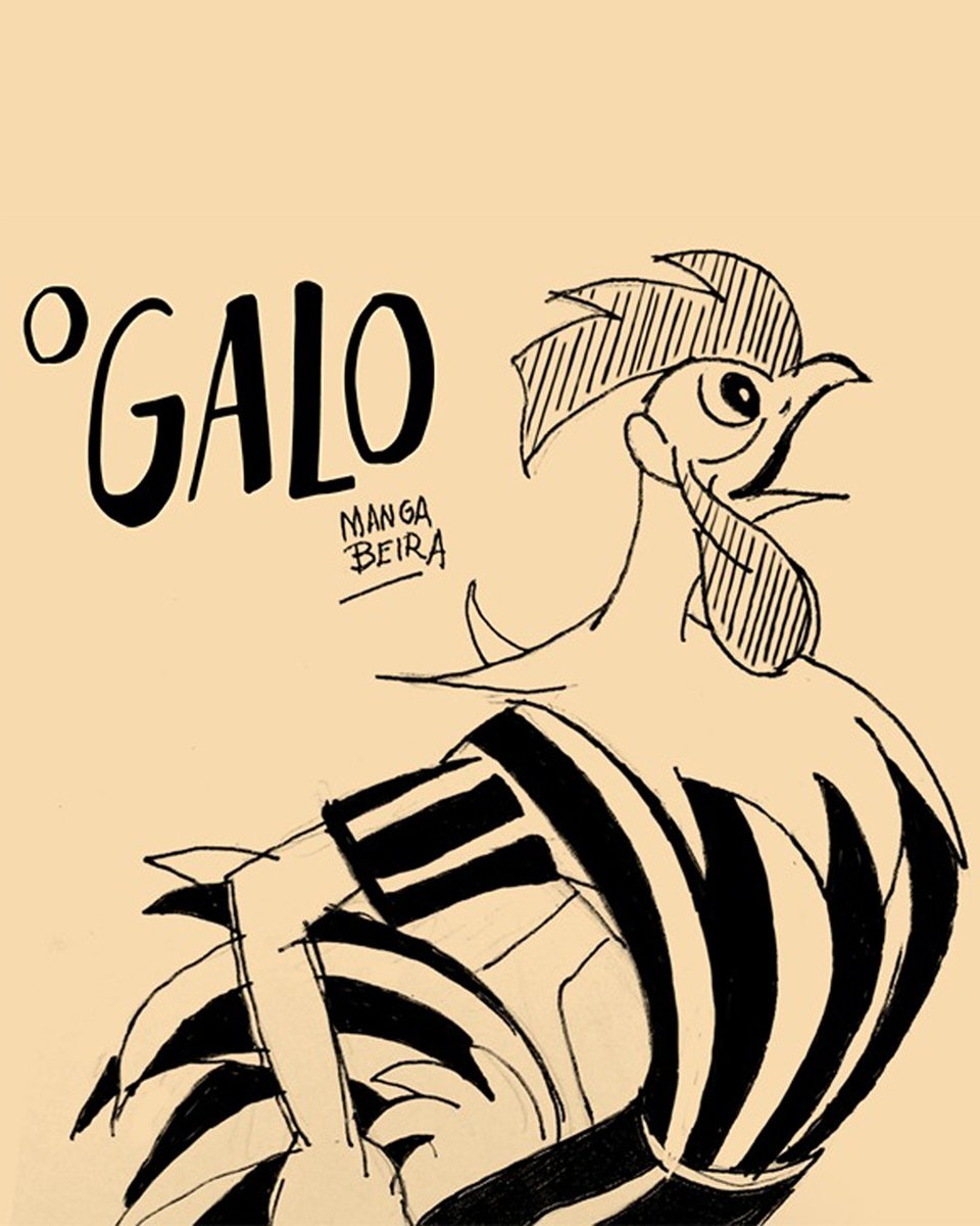 Ilustración histórica del gallo de Atlético Mineiro