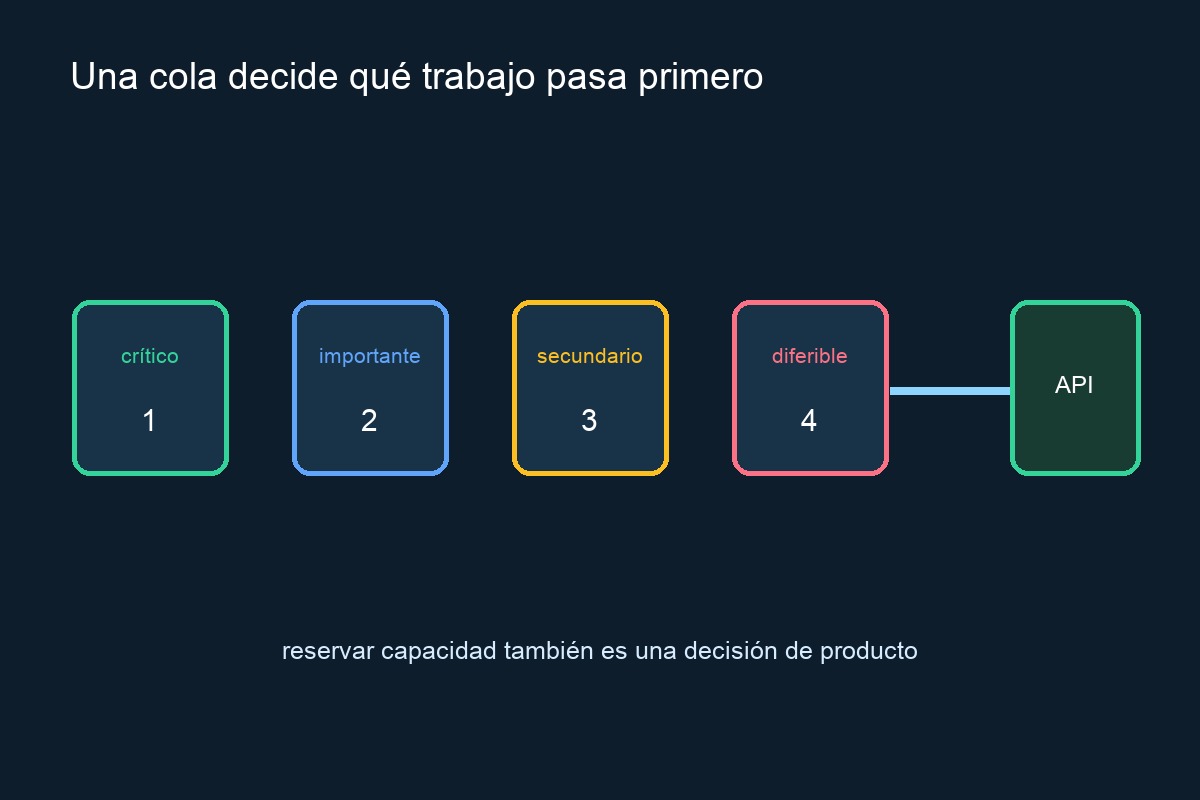 Cola de prioridad que procesa primero las funciones críticas de un sistema