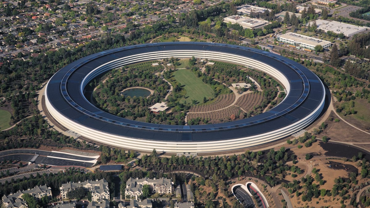 Vista aérea del campus Apple Park