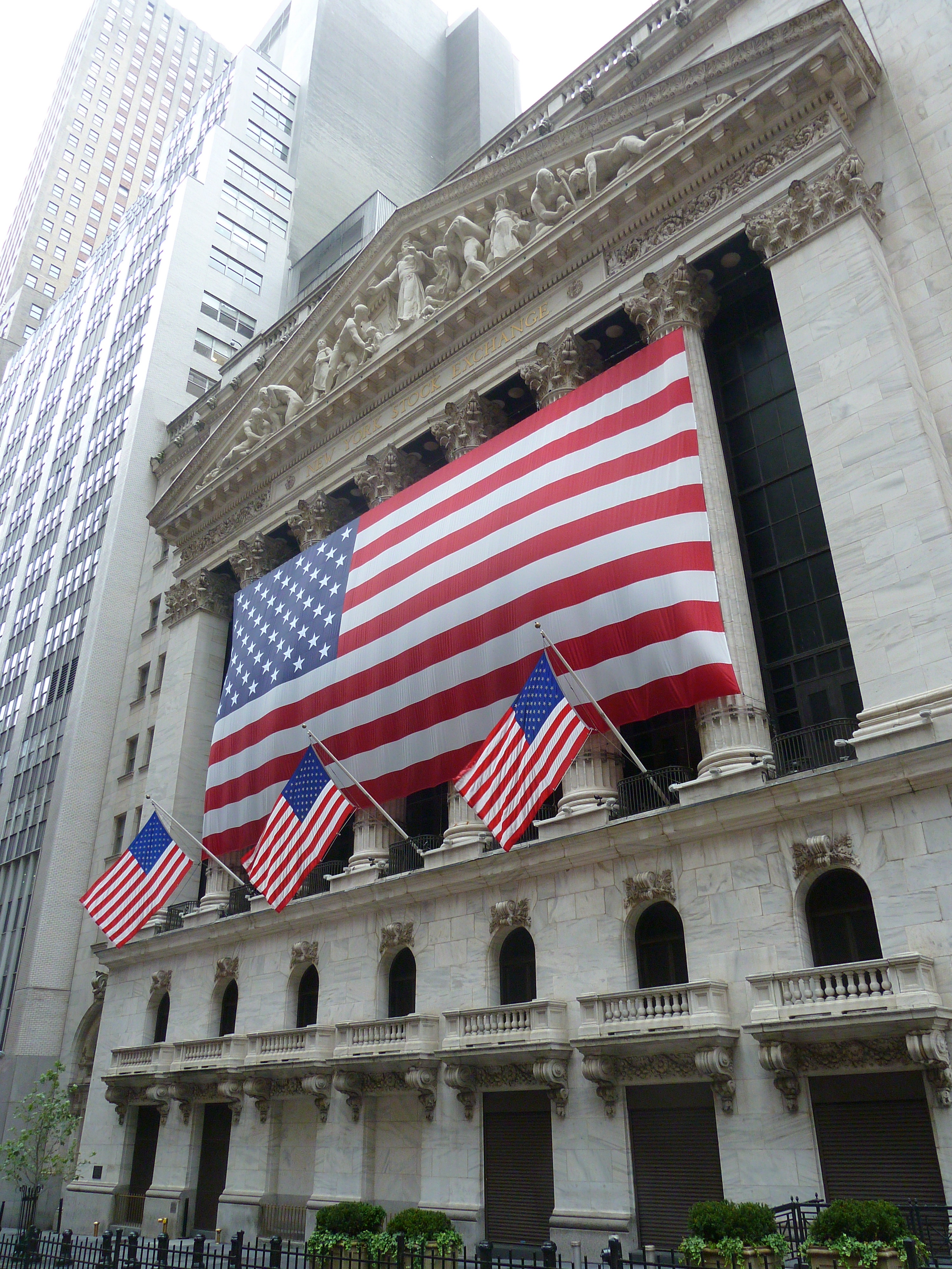 Fachada de la Bolsa de Nueva York