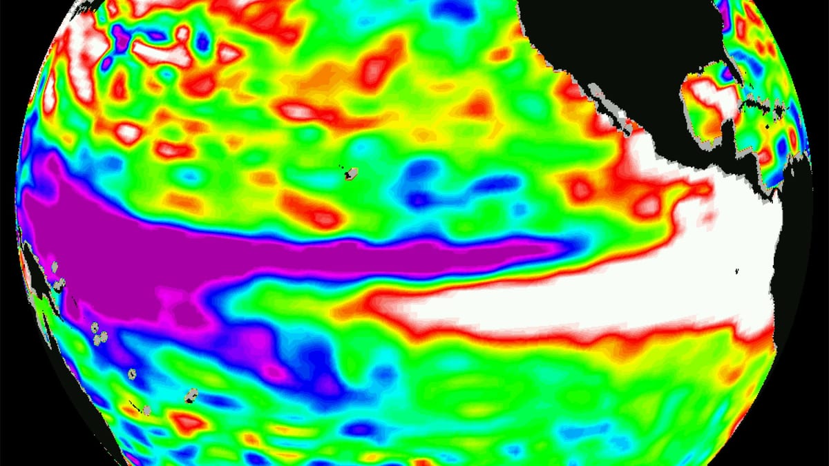 Anomalías oceánicas observadas durante el fenómeno El Niño