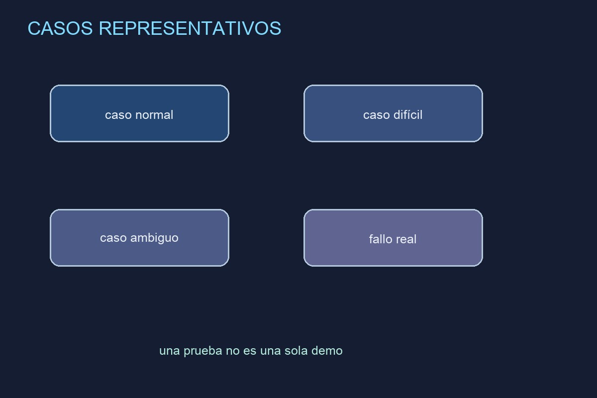 Conjunto de casos normales y difíciles para evaluar una IA