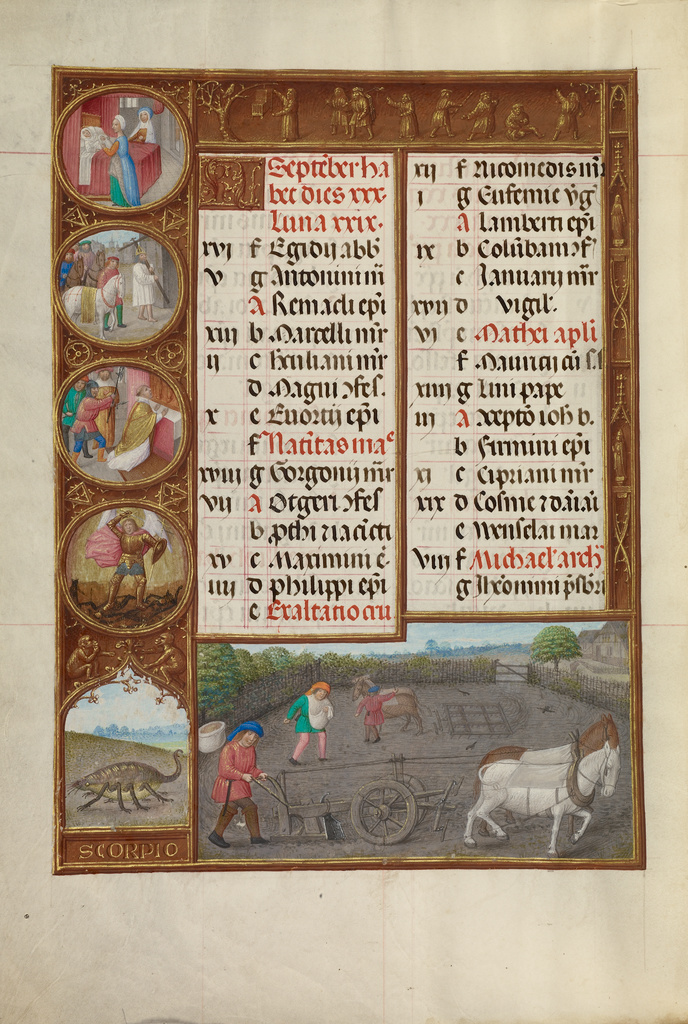 Página histórica de calendario correspondiente a septiembre