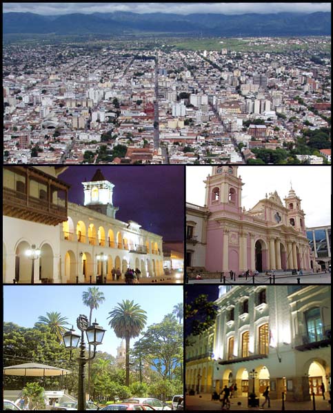 Montaje con vistas de la ciudad de Salta