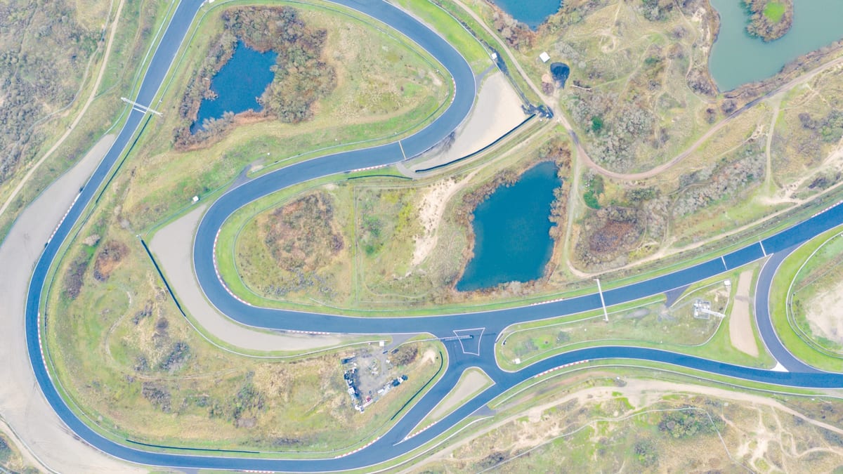 Vista aérea del circuito de Zandvoort donde se disputó el Gran Premio de Países Bajos 2026