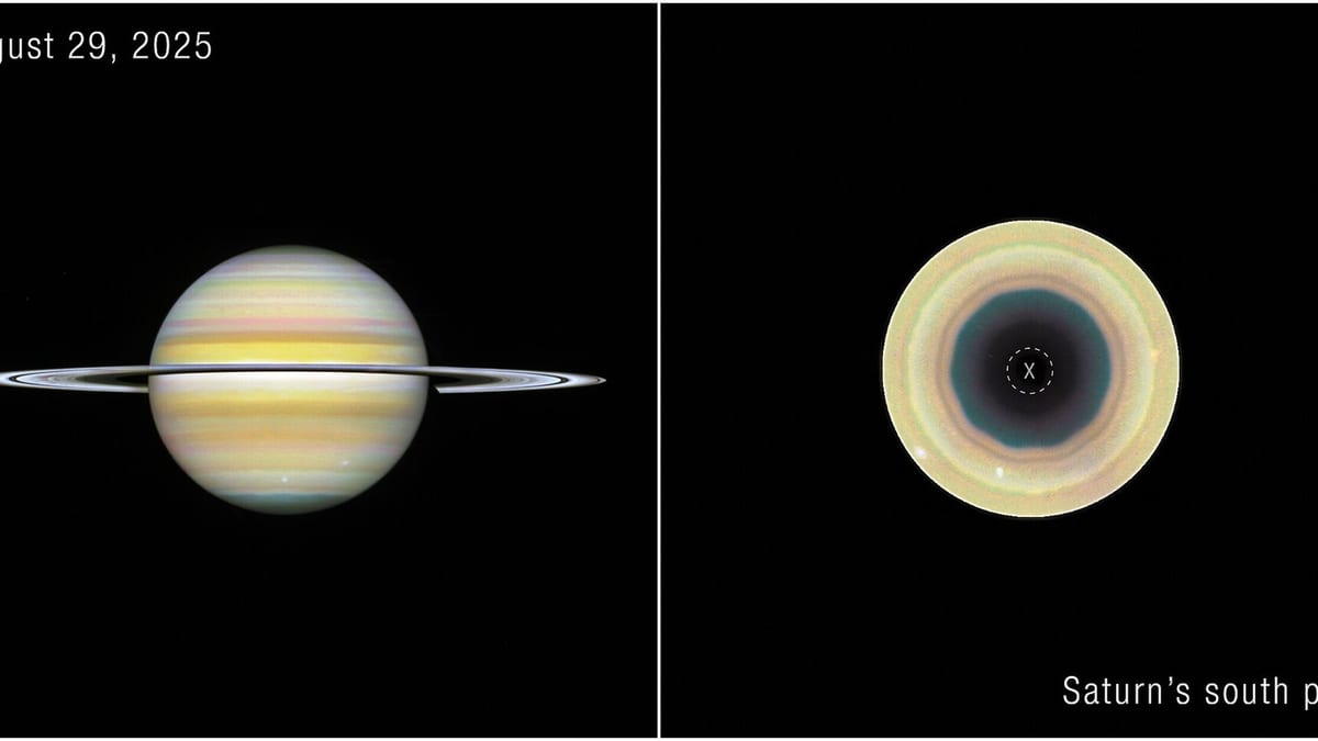 Saturn south pole NASA
