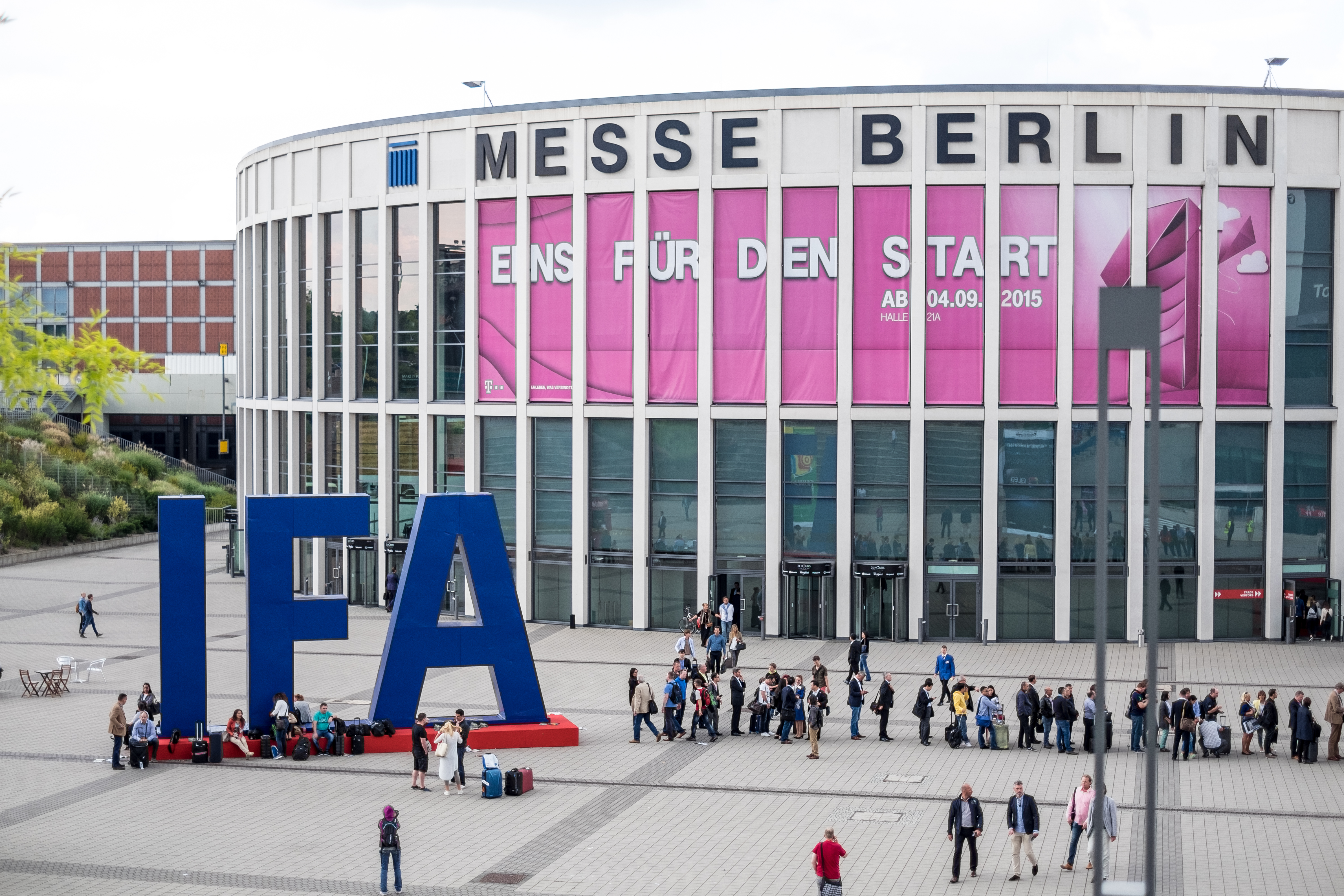 Messe Berlin durante IFA 2015. Foto de archivo del encuentro tecnológico.