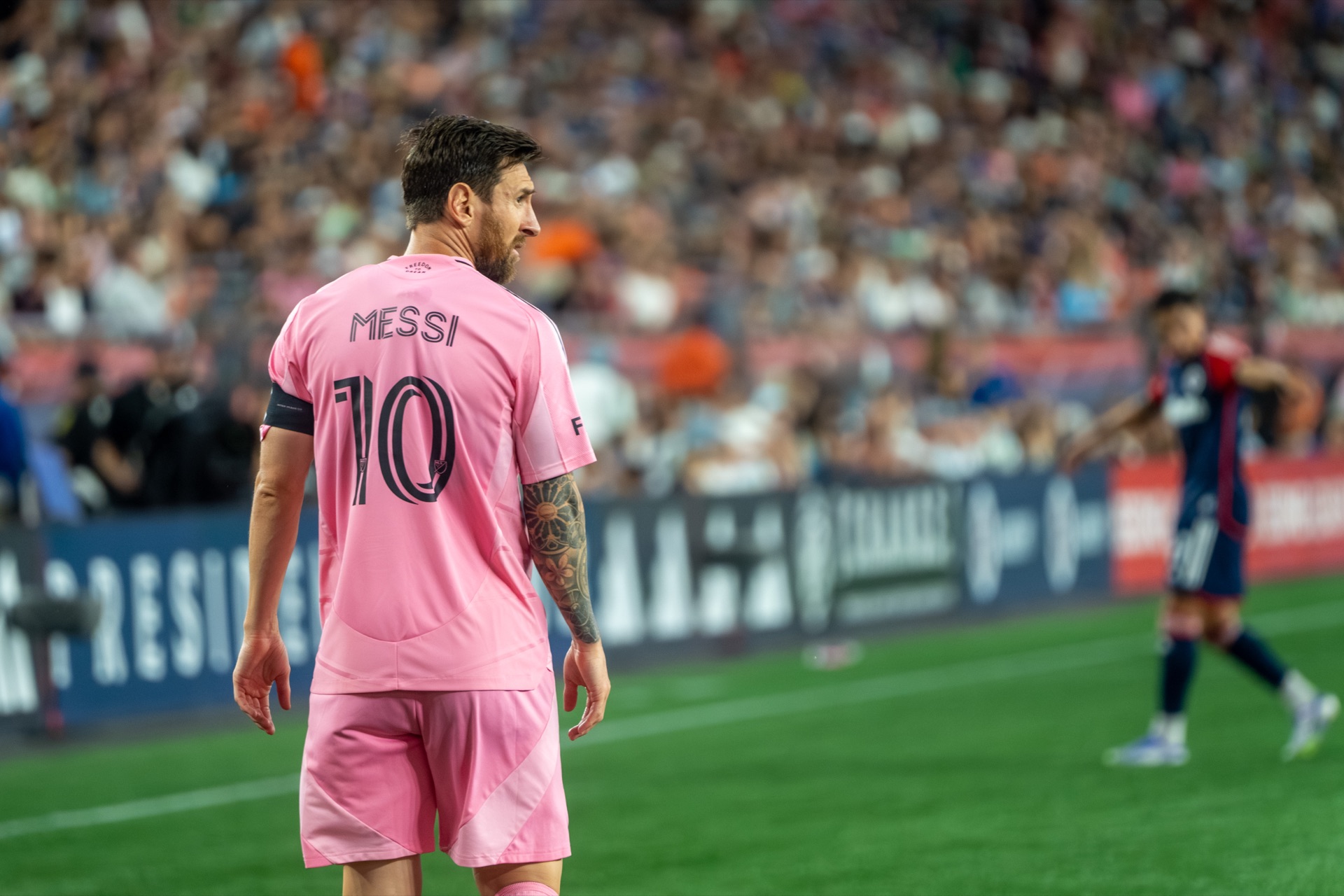 Lionel Messi con la camiseta de Inter Miami durante un partido de la MLS