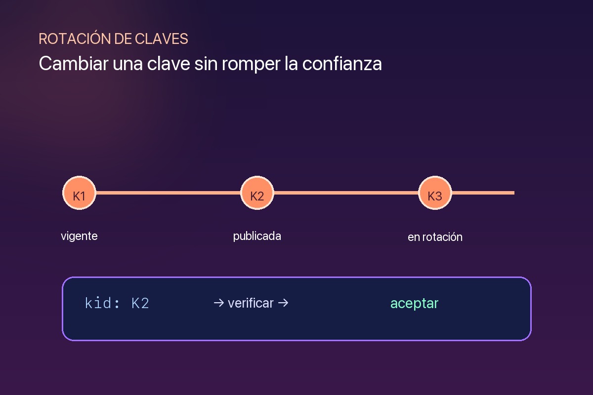 Rotación de claves que mantiene la validación de tokens JWT
