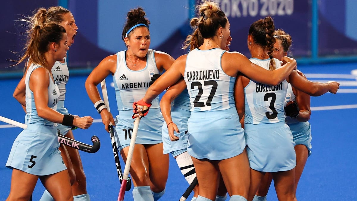 Las Leonas reunidas antes de una final olímpica