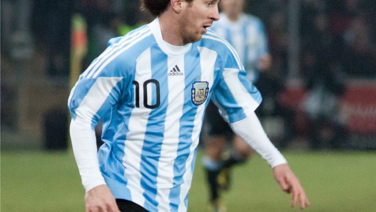 Lionel Messi con la camiseta de la Selección Argentina