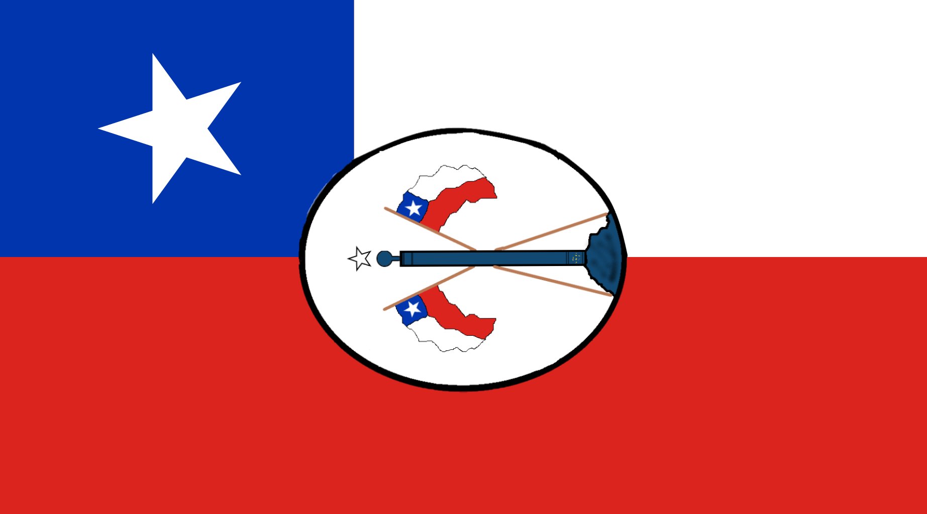 Bandera de Chile ondeando al aire libre