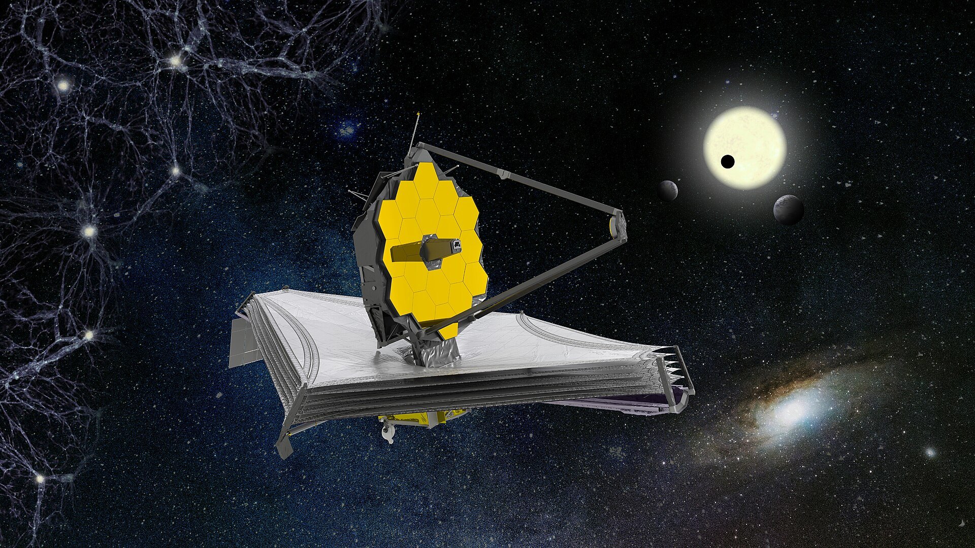 Ilustración del telescopio espacial James Webb