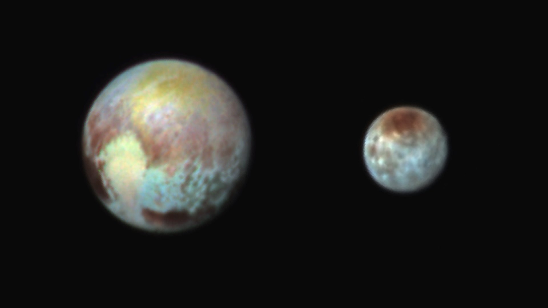 Pluto surface color