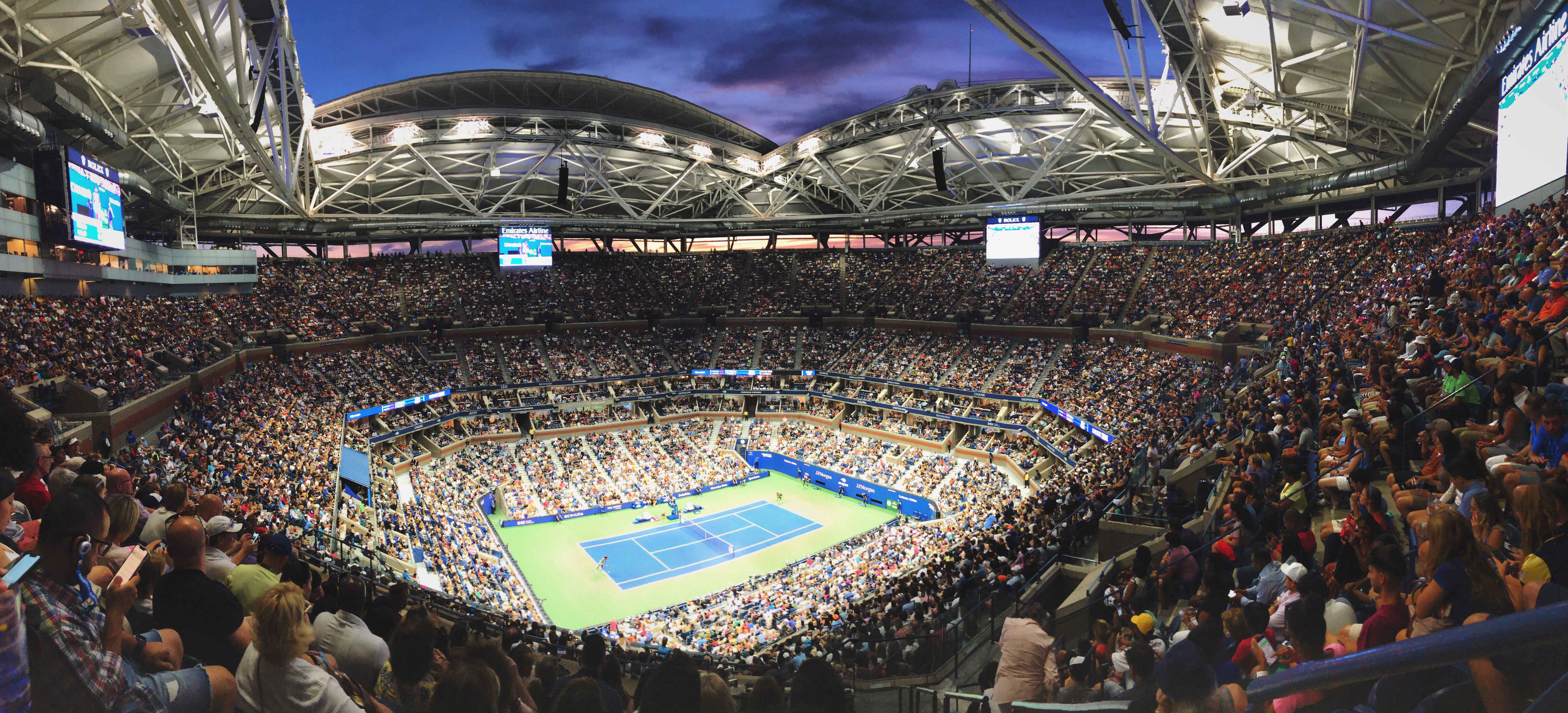 Vista general de las canchas del US Open en Nueva York