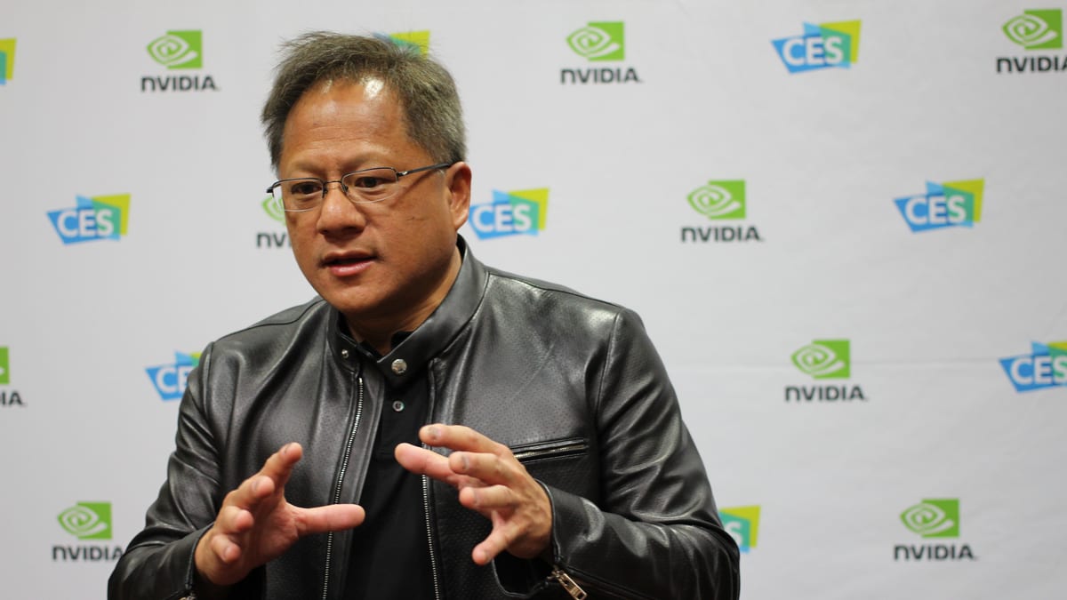 Jensen Huang, director ejecutivo de Nvidia, durante una presentación