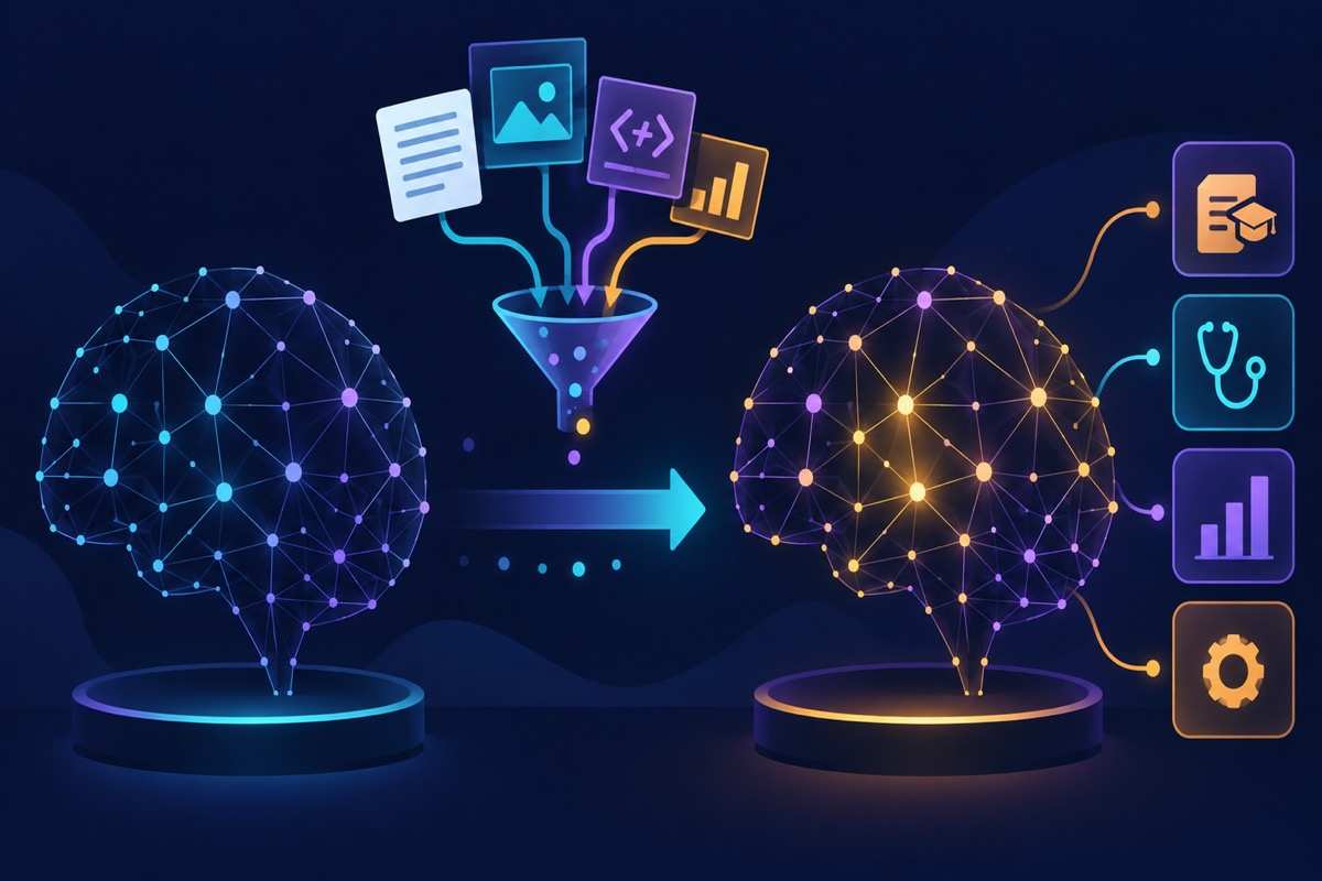 Dataset de ejemplos que guía el ajuste de un modelo de IA