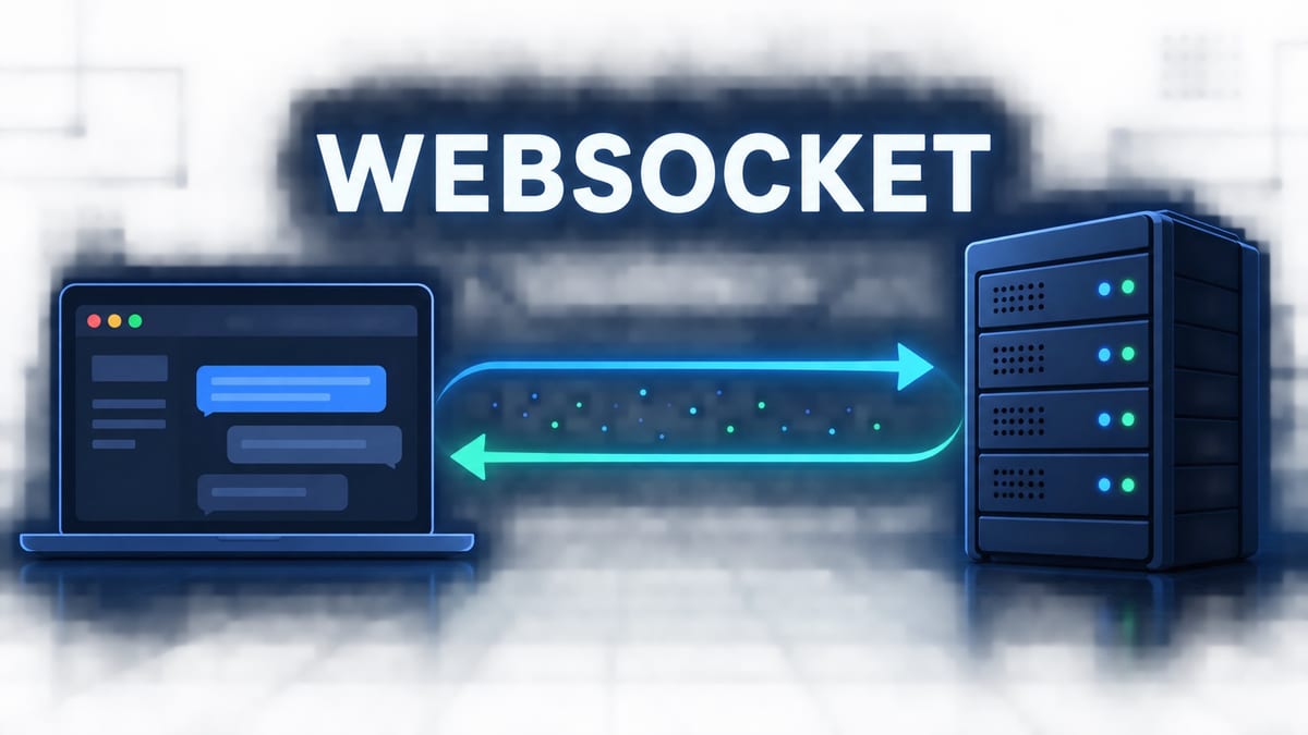 Ilustración de un canal WebSocket entre un navegador y un servidor