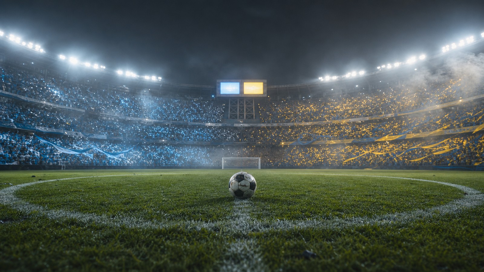 Escena ilustrativa del clásico entre Racing y Boca
