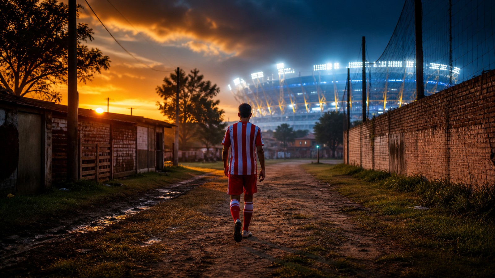 Escena ilustrativa de un partido internacional de fútbol
