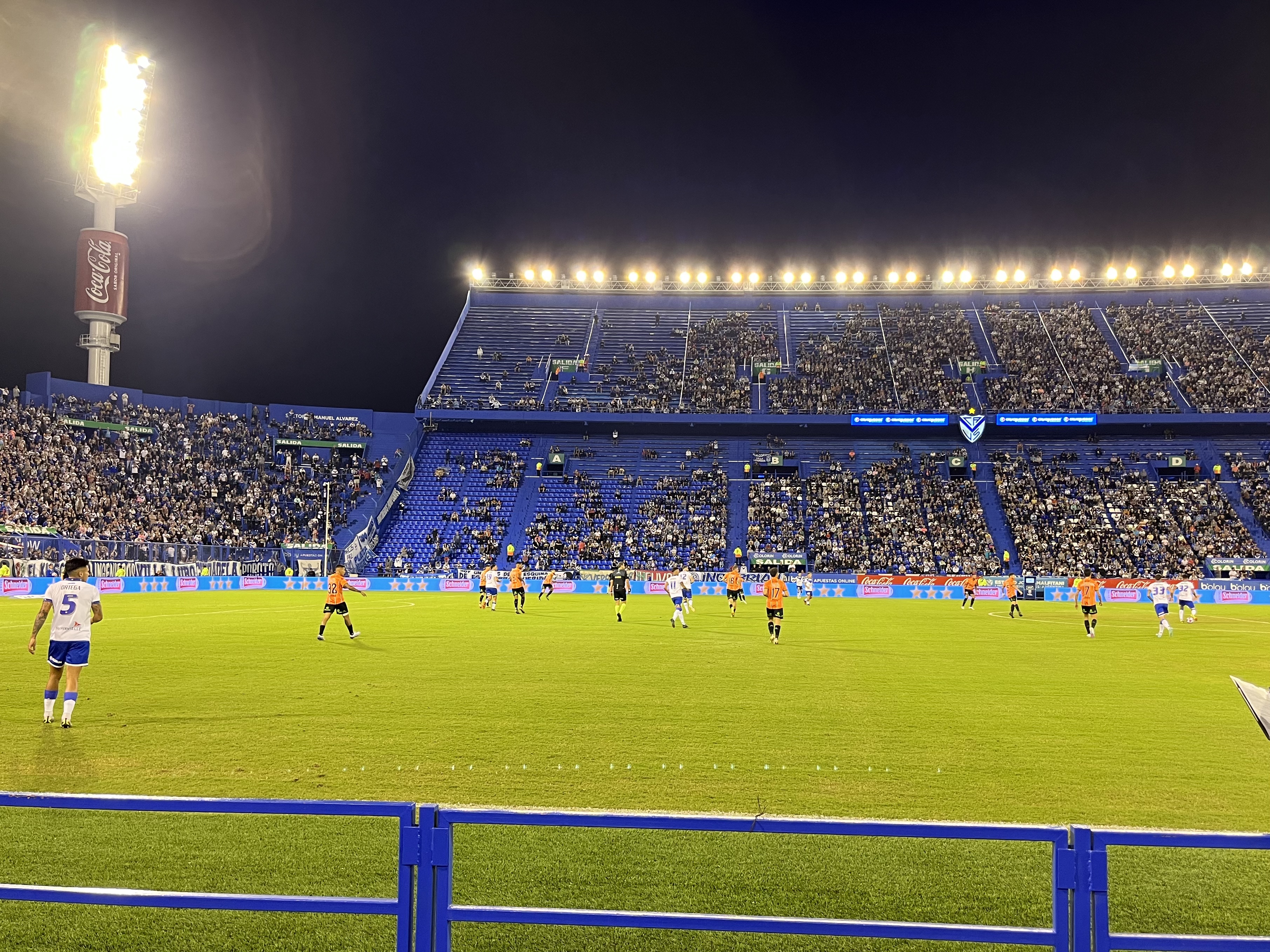 Partido de Vélez en el estadio José Amalfitani