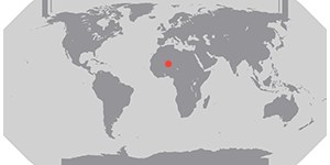Mapa de ubicación de Mali en África occidental