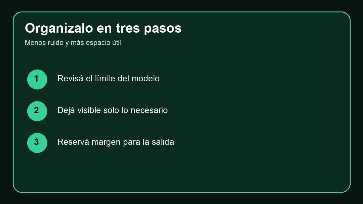 Tres controles para organizar una tarea larga con inteligencia artificial