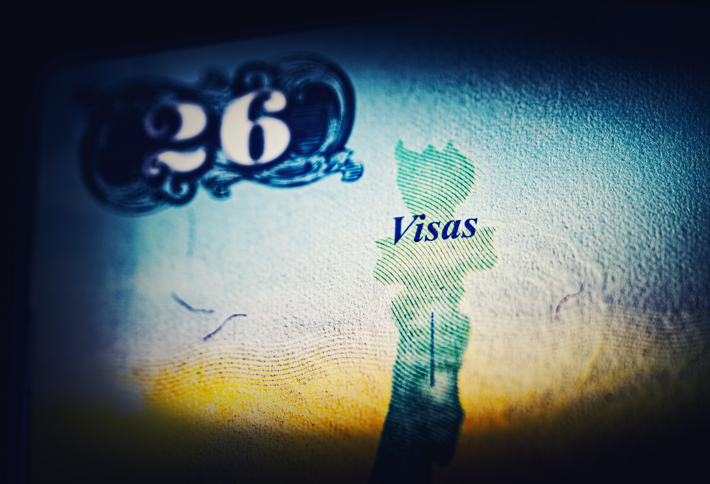 Páginas para visas de un pasaporte de Estados Unidos