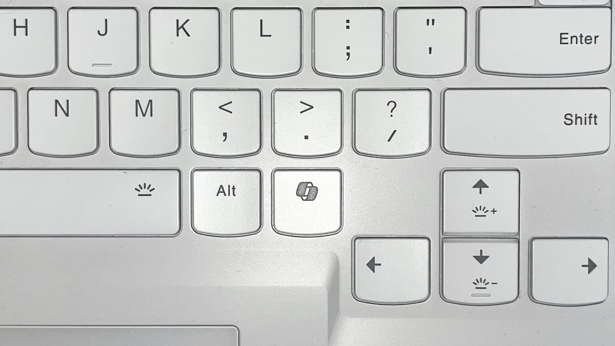 Tecla Copilot en el teclado de una computadora