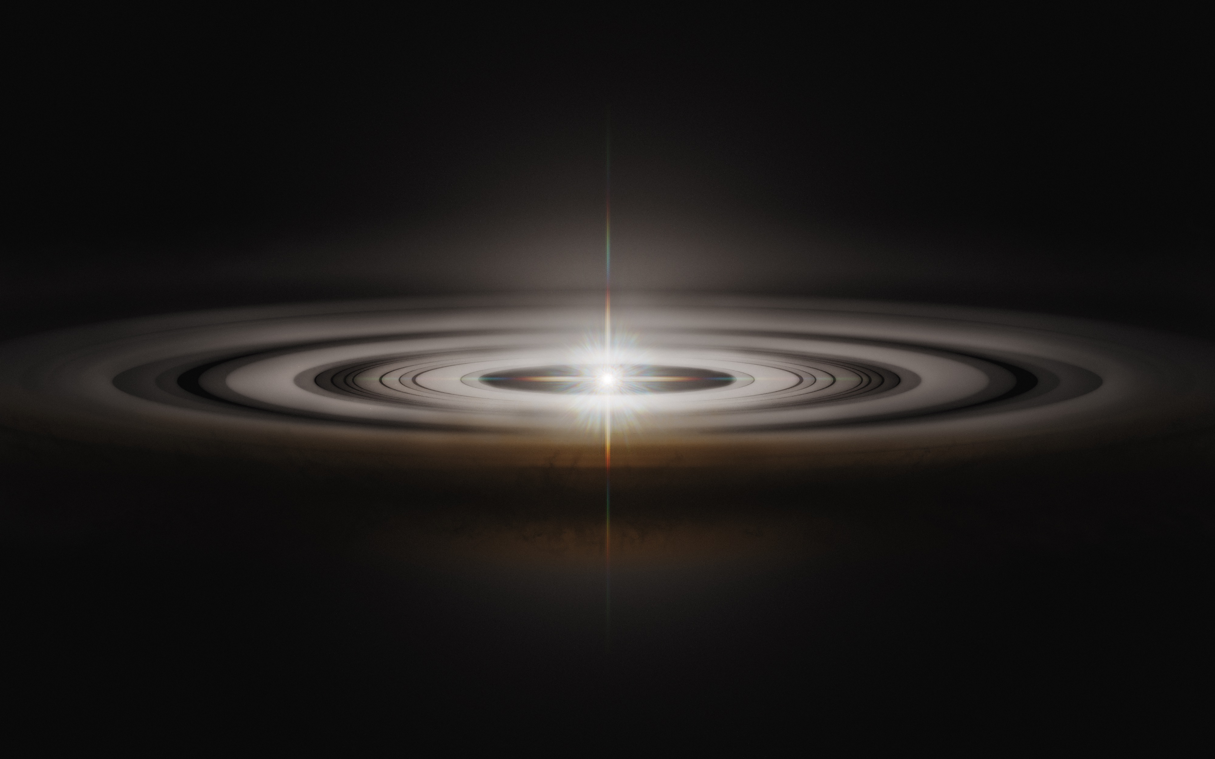 Representación de un disco protoplanetario